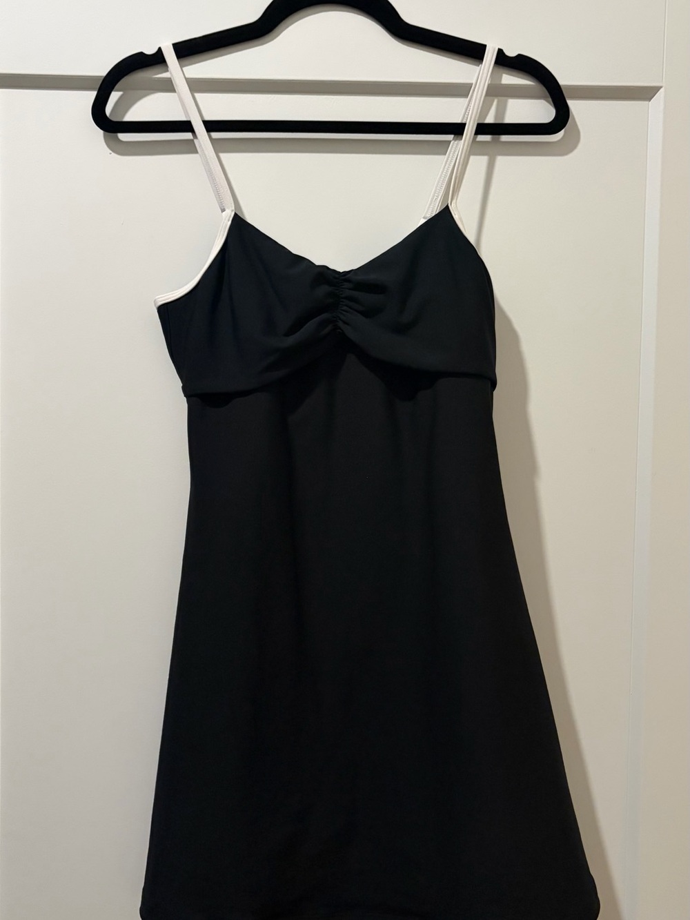 Abercrombie & Fitch Black Mini Dress with White Straps